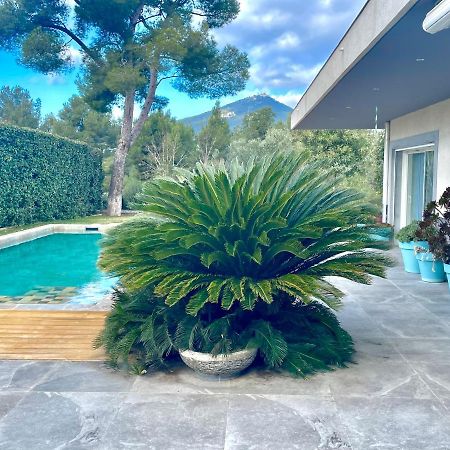 Suite indépendante standing, terrasse arborée et parking privé discret dans villa contemporaine avec piscine. La Valette-du-Var Exterior foto