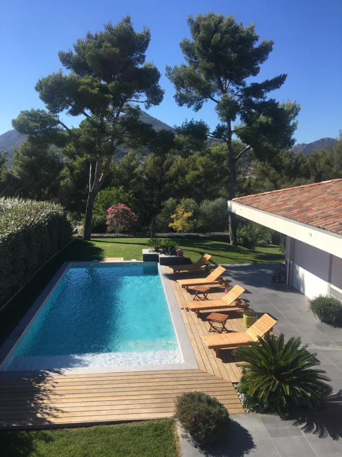 Suite indépendante standing, terrasse arborée et parking privé discret dans villa contemporaine avec piscine. La Valette-du-Var Exterior foto