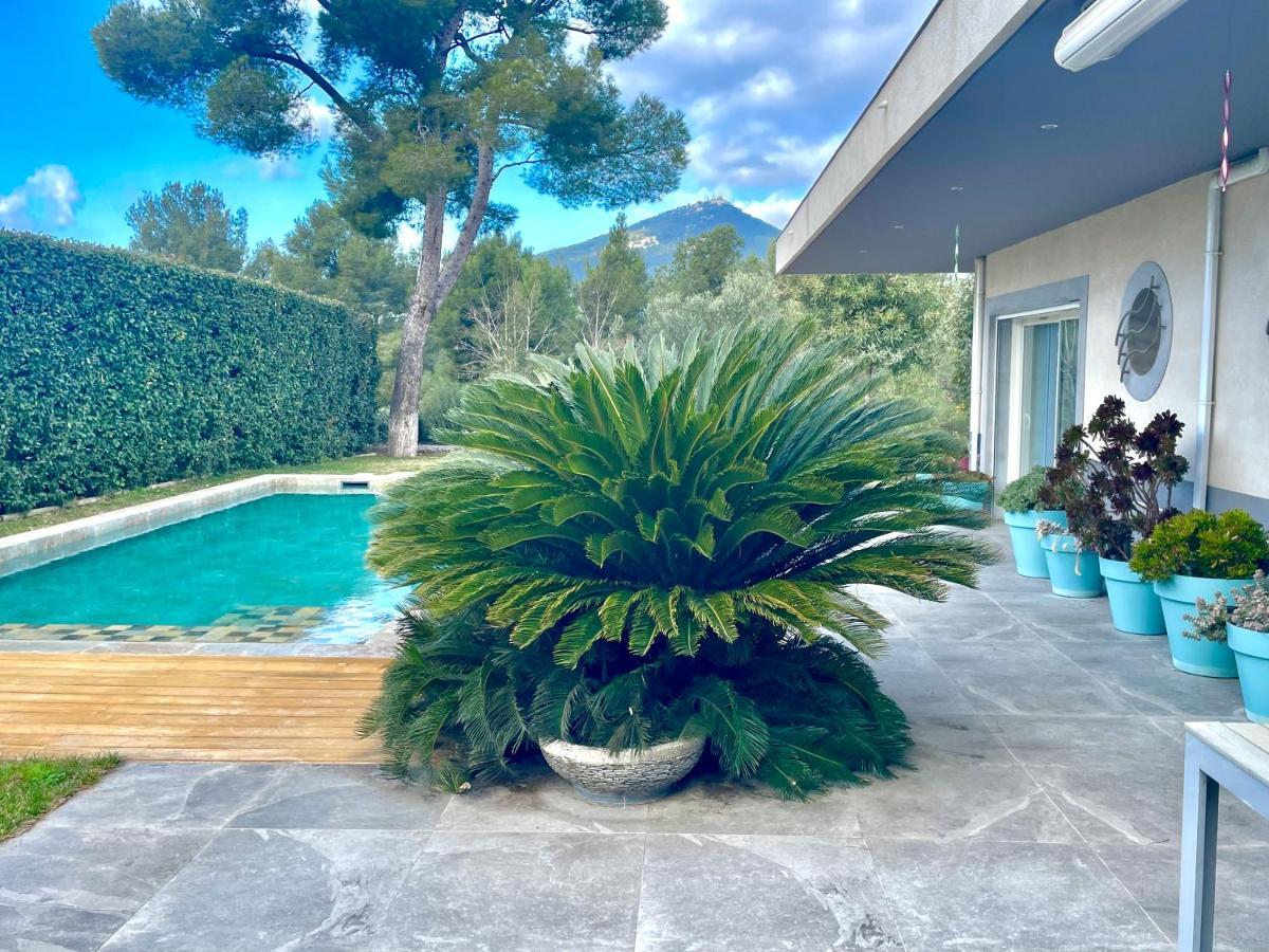Suite indépendante standing, terrasse arborée et parking privé discret dans villa contemporaine avec piscine. La Valette-du-Var Exterior foto